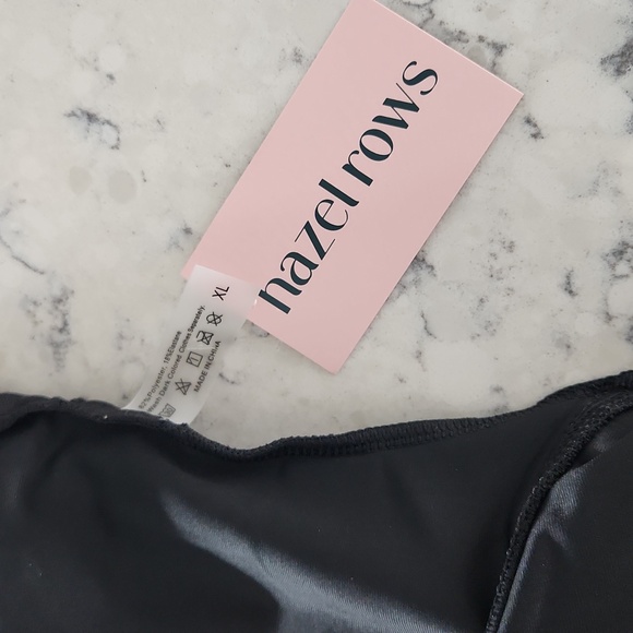 Black One-Shoulder Ruffle Swimsuit - Picture 3 of 14